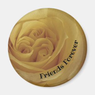 Friend Forever Friendship Yellow Rose Photo Flower Magnet