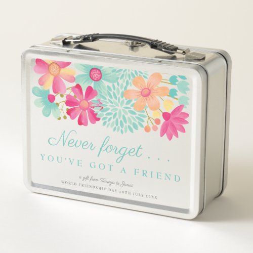 Friend Friendship Day Personalized Tin Storage Metal Lunch Box