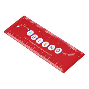 Friend fun friendship bracelet red Valentine's Day Ruler