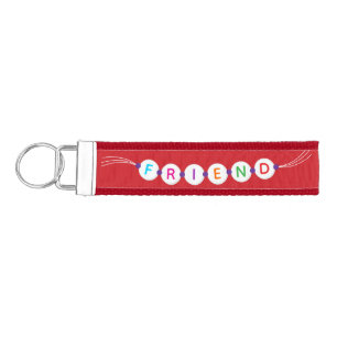 Friend fun friendship bracelet red Valentine's Day Wrist Keychain