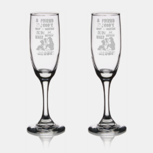 Friend Gods Way Of Making Sure We Never Walk Alone Champagne Flute