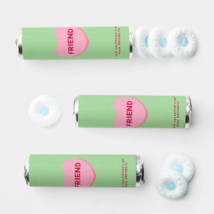 Friend green pink conversation heart Valentine's Breath Savers® Mints