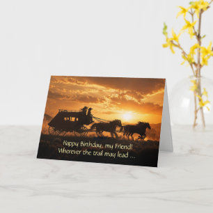 Friend Happy Birthday Cute and Funny Cowgirls  Card