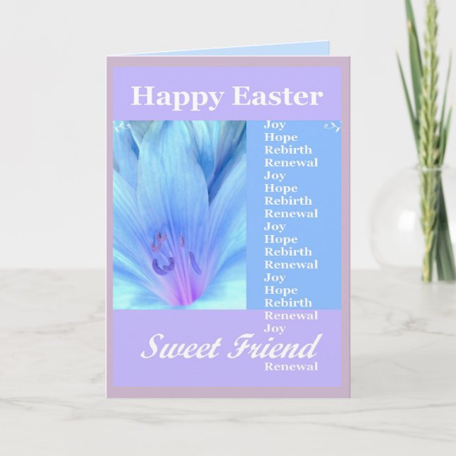 FRIEND - Happy Easter with Lily Holiday Card (Front)