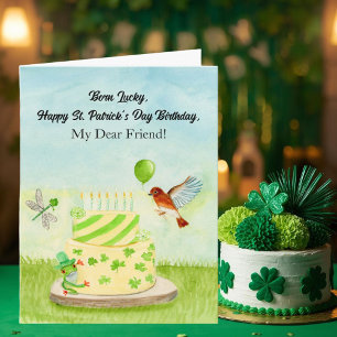 Friend Happy St Patricks Day Birthday Card