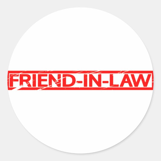 Friend-in-law Stamp Classic Round Sticker (Front)