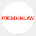 Friend-in-law Stamp Classic Round Sticker