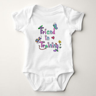 "Friend in Training" Light Pastel Baby Bodysuit