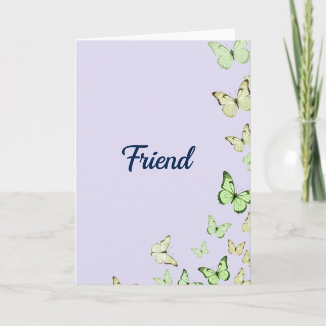 Friend Indigo Script Card (Front)