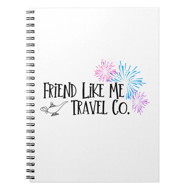 Friend Like Me Travel Co. Spiral Notebook (Front)