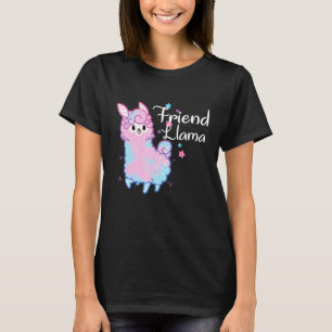 Friend Llama Matching Family Christmas Pajamas T-Shirt