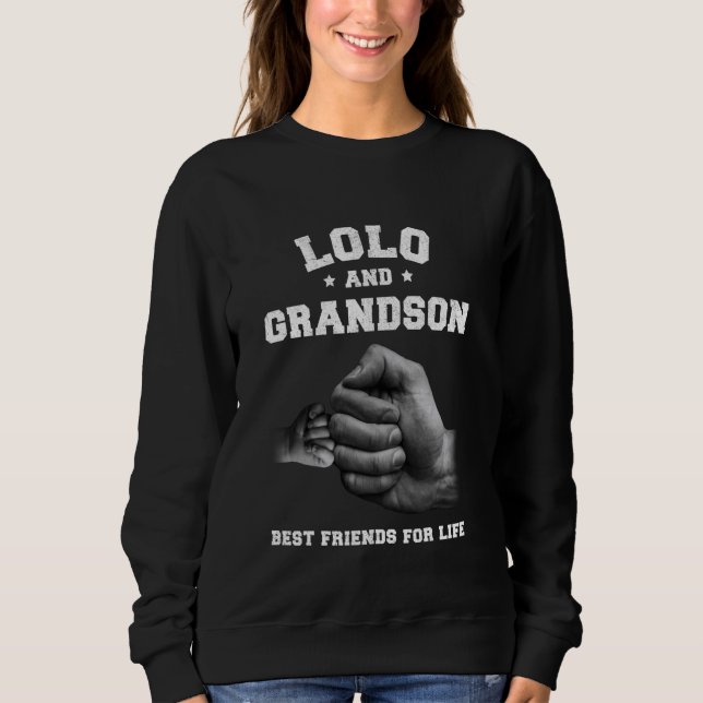 Friend Lolo Grandpa Grandson Matching Shirt, Fun F Sweatshirt (Front)