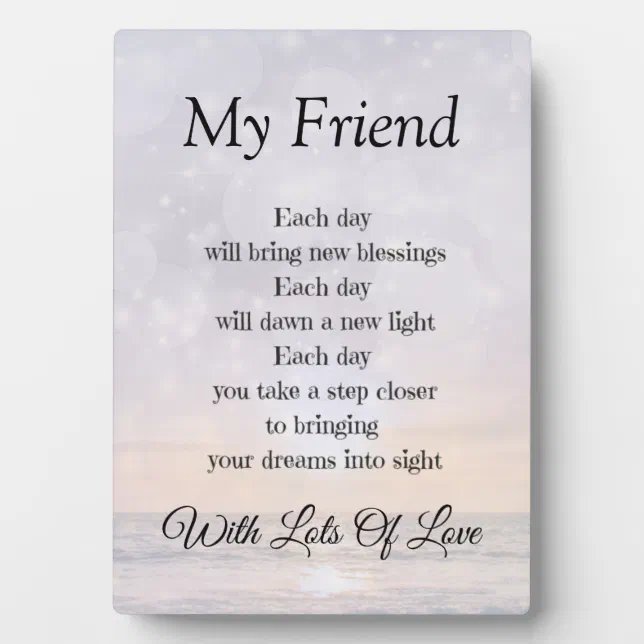 friend-love-and-encouragement-poem-art-gift-plaque-zazzle