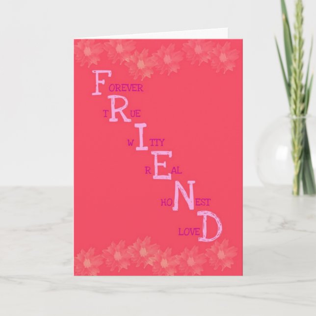 Friend Meaning Greeting Card (Front)