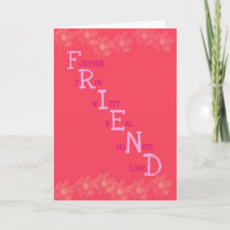 Friend Meaning Greeting Card | Zazzle