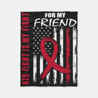 Friend Multiple Myeloma Awareness American Flag Pr Fleece Blanket