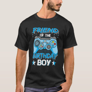 Friend Of The Birthday Boy Matching Video Gamer Bi T-Shirt