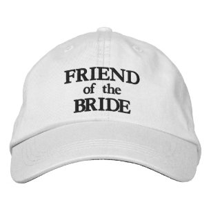Friend of the Bride black custom elegant wedding Embroidered Baseball Cap