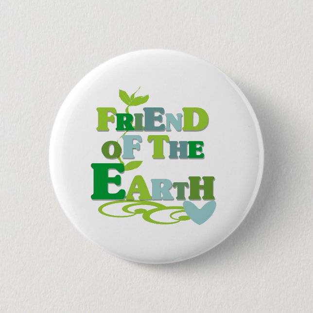 Friend of the Earth Pinback Button (Front)