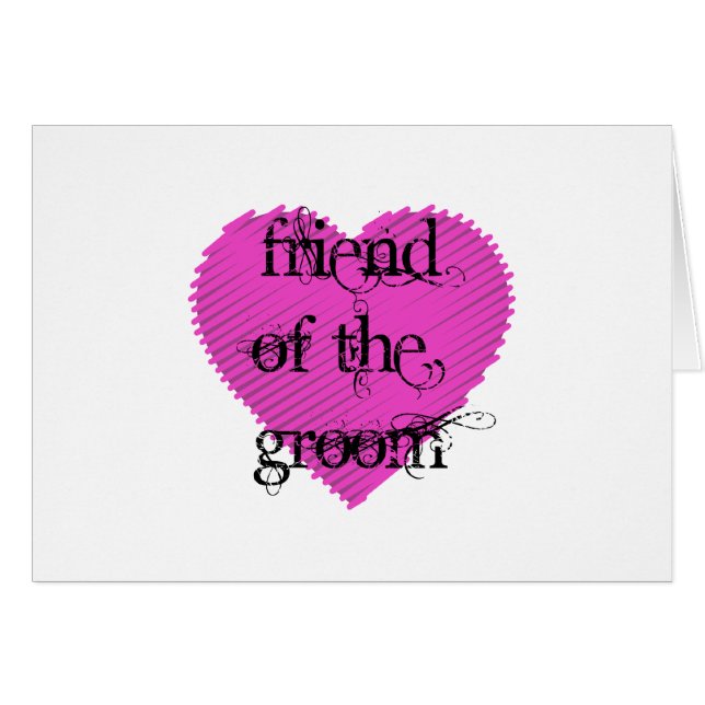 Friend of the Groom Cards (Front Horizontal)