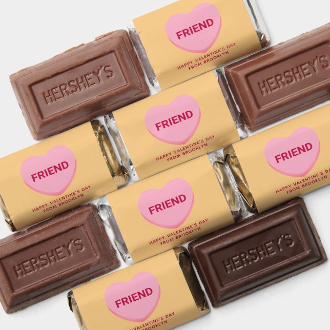 Friend orange pink conversation heart Valentine's Hershey's Miniatures (Assorted)
