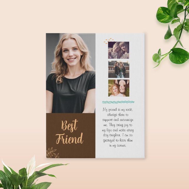 Friend - Photo Collage with text Canvas Print DP7 (Creator Uploaded)