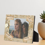 Friend Photo Gift Vintage Decoupage Journal  Plaque<br><div class="desc">This design may be personalized by choosing the Edit Design option. You may also transfer onto other items. Contact me at colorflowcreations@gmail.com or use the chat option at the top of the page if you wish to have this design on another product or need assistance. See more of my designs...</div>
