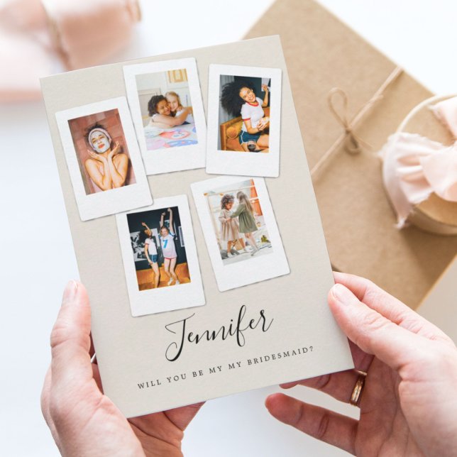 Friend Photos Will You Be My Maid of Honor Card