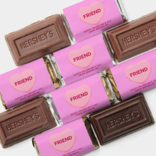 Friend pink conversation heart Valentines Day Hershey's Miniatures