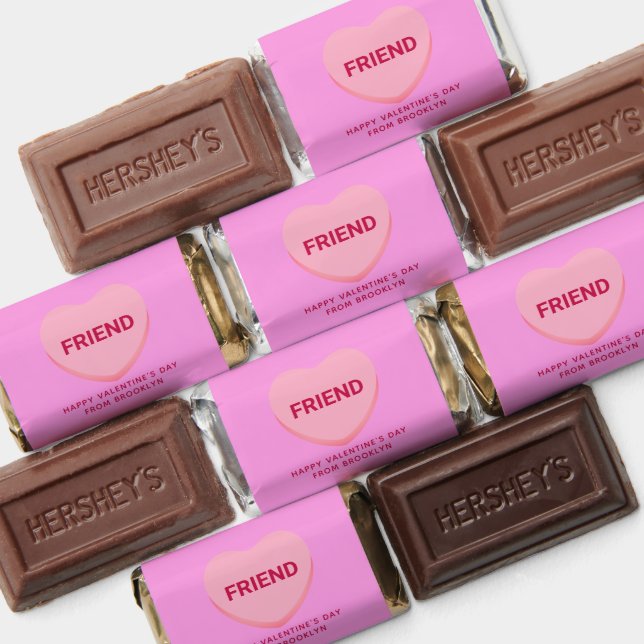 Friend pink conversation heart Valentines Day Hershey's Miniatures (Assorted)
