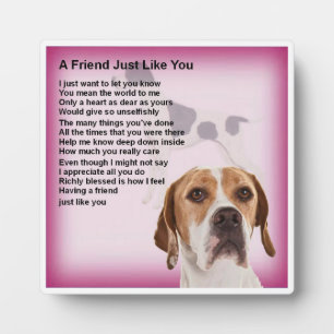 Friend Poem Plaque - Pointer Dog Design