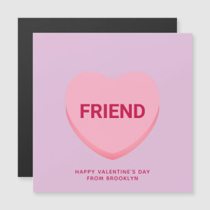 Friend purple conversation heart Valentine's card