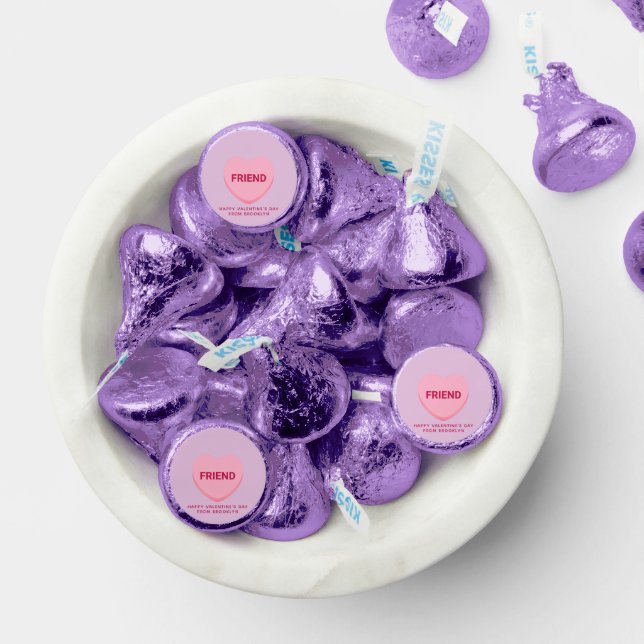 Friend purple pink conversation heart Valentine's Hershey®'s Kisses® (Assorted)