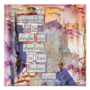 Friend Quote Friendship Is A Single Soul Photo Print