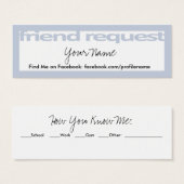 Friend Request Cards (Front & Back)