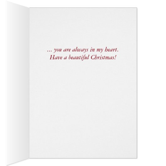 Friend Seasons Greetings with Red Poinsettia (Inside (Right))