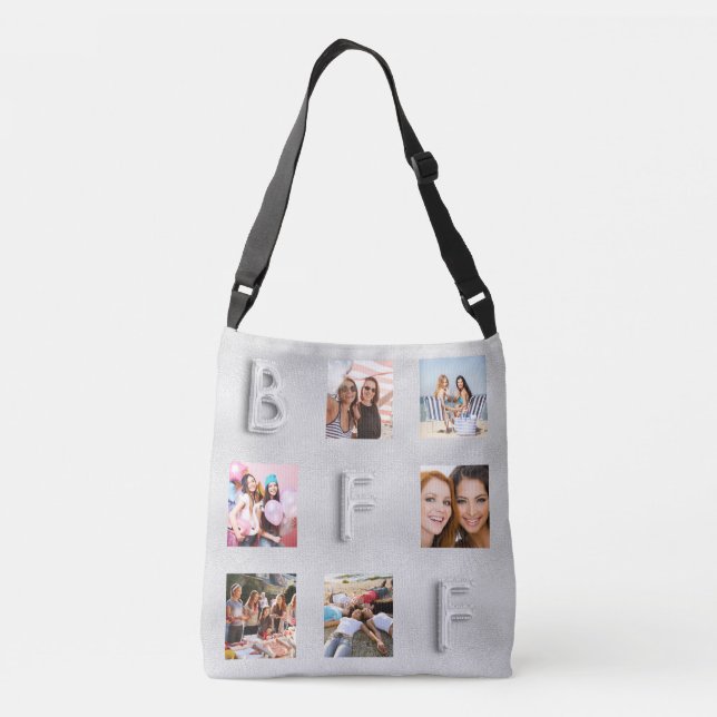 Friend silver photo collage crossbody bag (Back)