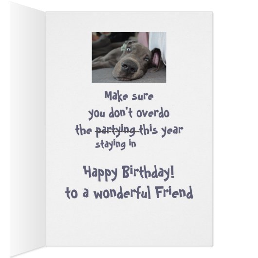 Friend Social Distancing Birthday Great Dane Dog (Inside (Right))