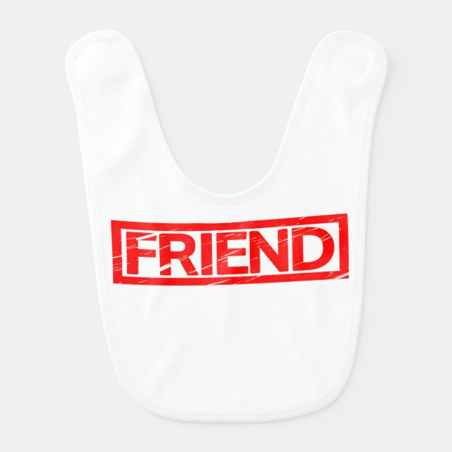 Friend Stamp Baby Bib (Front)