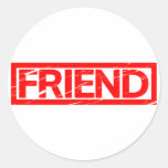 Friend Stamp Classic Round Sticker