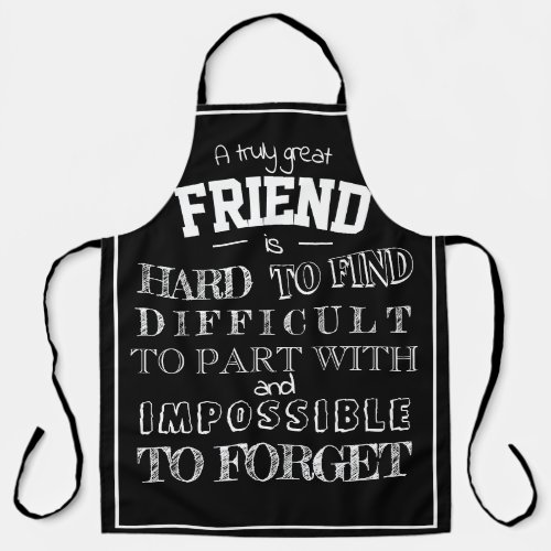 Friend Thank you Appreciation Gift bff black Apron