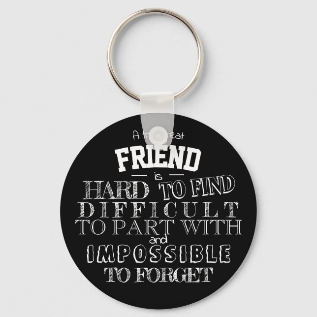 Friend Thank you Appreciation Gift script bff Keychain (Front)