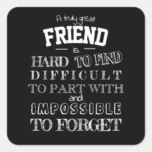 Friend Thank you Appreciation Gift script bff Square Sticker