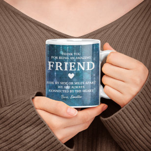Friend Thank You Heartfelt Message Personalized Coffee Mug