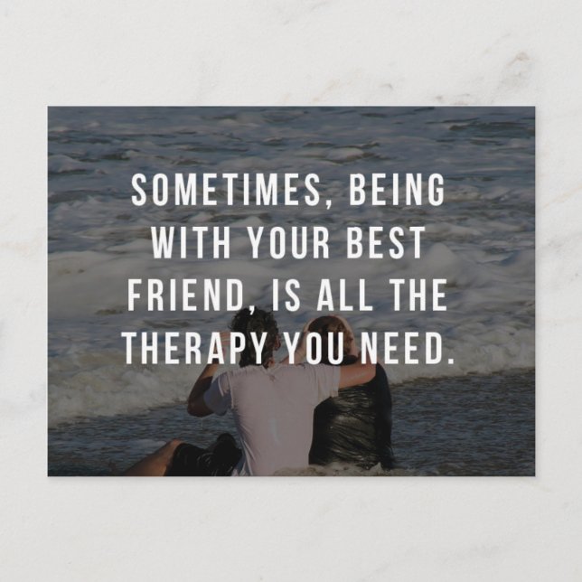 Friend Therapy Quote Postcard (Front)