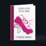 Friend Trendy Shoe And Rose Birthday Greeting Card<br><div class="desc">Friend Trendy Shoe And Rose Birthday Greeting Card</div>