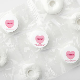 Friend white pink conversation heart Valentine's Life Saver® Mints