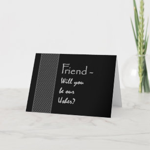 FRIEND Will You Be Our Usher Wedding Invitation