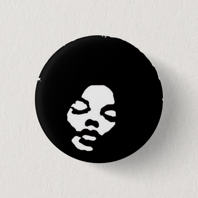 Friend with Fro Pinback Button (Front)