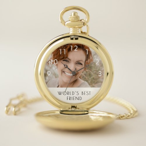 Friend worlds best photo female girlfriend pocket watch